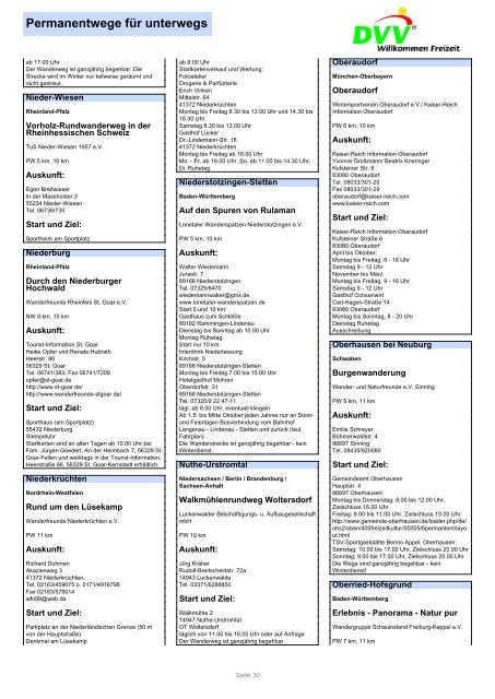 DVV Permanentwege für unterwegs - Rudolfs Wander-Homepage