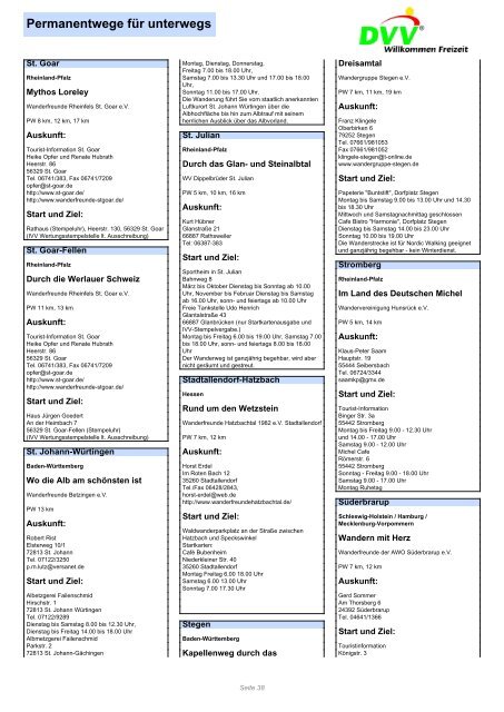 DVV Permanentwege für unterwegs - Rudolfs Wander-Homepage