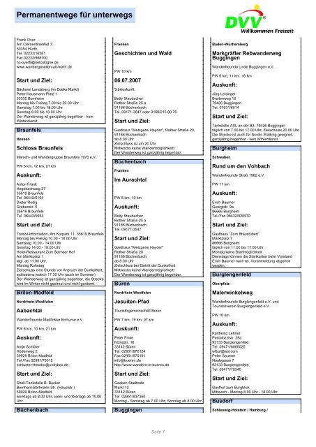 DVV Permanentwege für unterwegs - Rudolfs Wander-Homepage