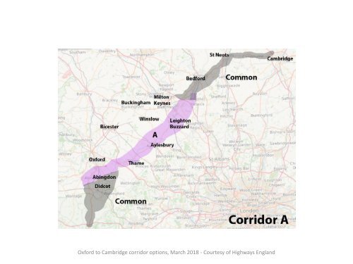 Oxford to Cambridge corridor options - March 2018