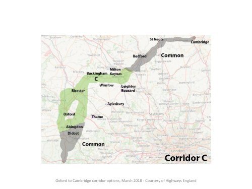 Oxford to Cambridge corridor options - March 2018