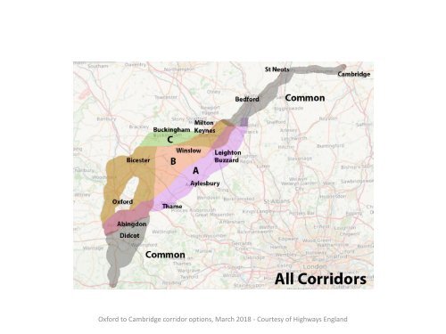 Oxford to Cambridge corridor options - March 2018