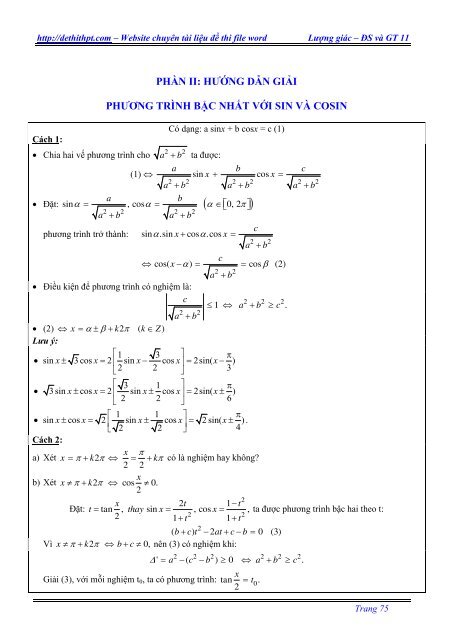 Chuyên đề Lượng giác (Lý thuyết + Bài tập vận dụng có giải) - Đặng Việt Đông (232 trang)