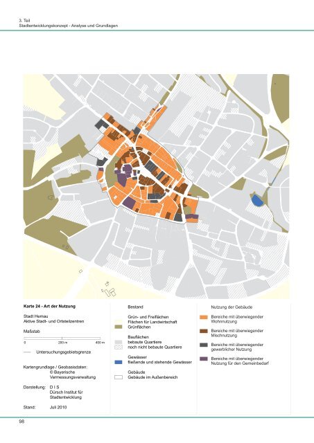 3. Stadtentwicklungskonzept - Analyse und Grundlagen - Stadt Hemau