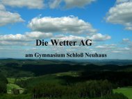 Die Wetter AG - Gymnasium Schloß Neuhaus