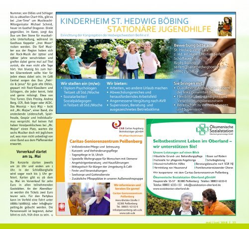 Altlandkreis Ausgabe Mai/Juni 2018 - Das Magazin für den westlichen Pfaffenwinkel