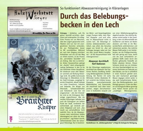 Altlandkreis Ausgabe Mai/Juni 2018 - Das Magazin für den westlichen Pfaffenwinkel