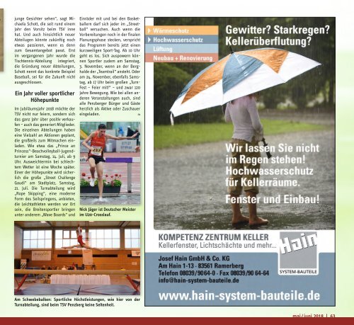 Tassilo, Ausgabe Mai/Juni 2018 - Das Magazin rund um Weilheim und die Seen