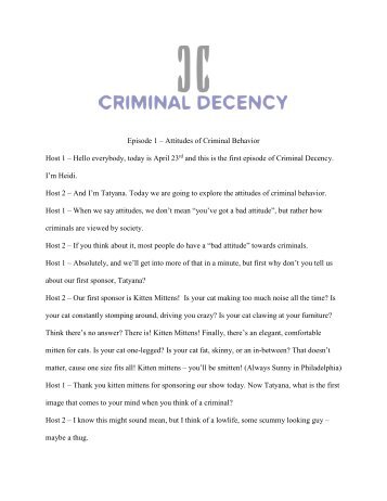 Criminal Behavior Podcast