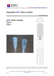 Eingeklebte HSK®-Rohrverbinder