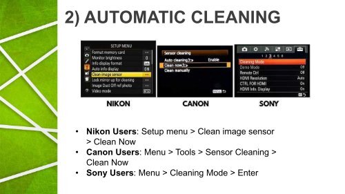 How to Clean the Camera Sensor