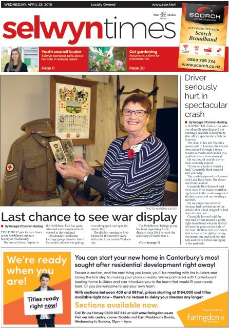 Selwyn Times: April 25, 2018