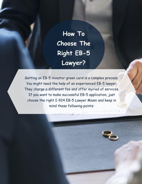 How To Choose The Right EB-5 Lawyer