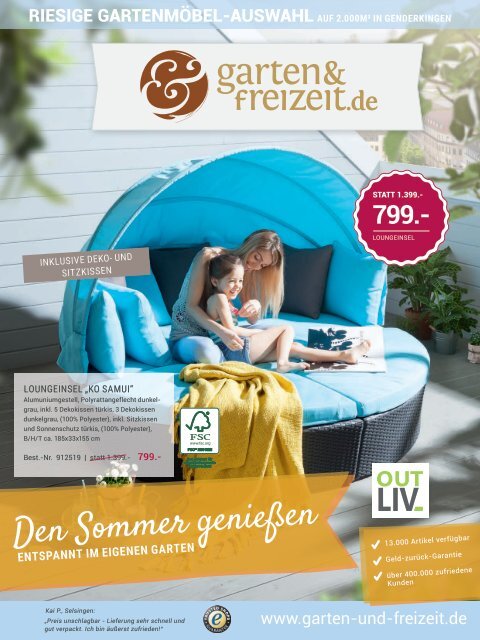 Den Sommer genießen - Entspannt im eigenen Garten - Prospekt 3 / 2018