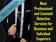 Most Professional Detective Services