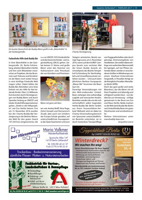 Gazette Zehlendorf Februar 2017