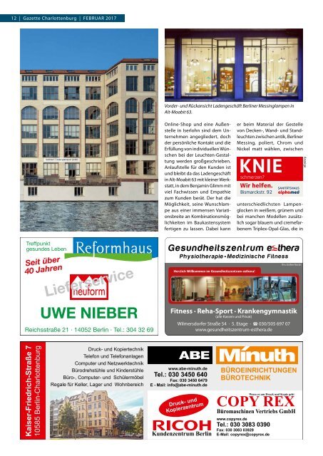 Gazette Charlottenburg Februar 2017