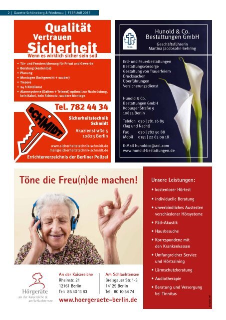 Gazette Schöneberg & Friedenau Februar 2017