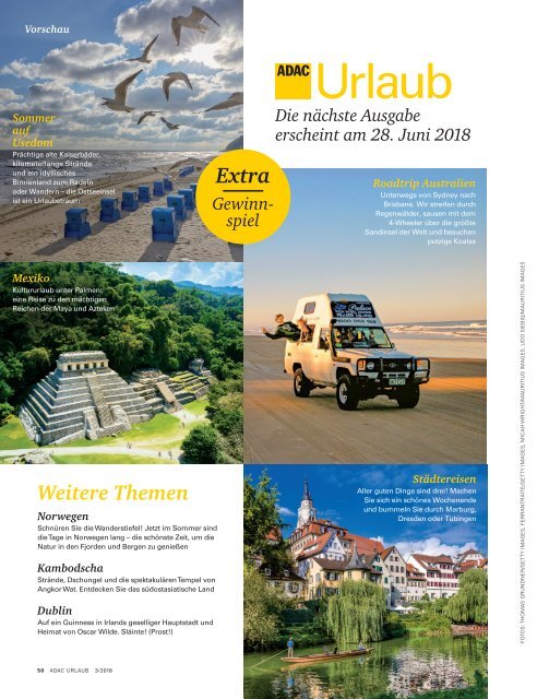 ADAC Urlaub Mai-Ausgabe 2018_Hessen-Thüringen
