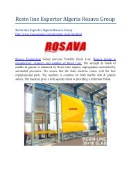 Resin line Exporter Algeria Rosava Group