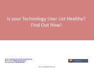 Technology Users Email Database - European Lists