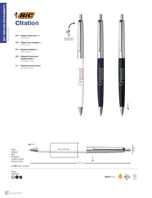 BIC-1-General catalogue