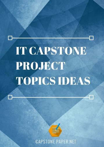 IT Capstone Project Topics Ideas