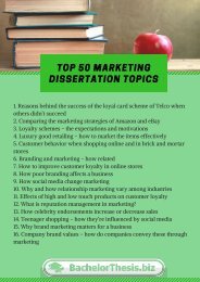 Marketing Dissertation Topics