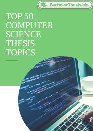 Computer Science Thesis Topics