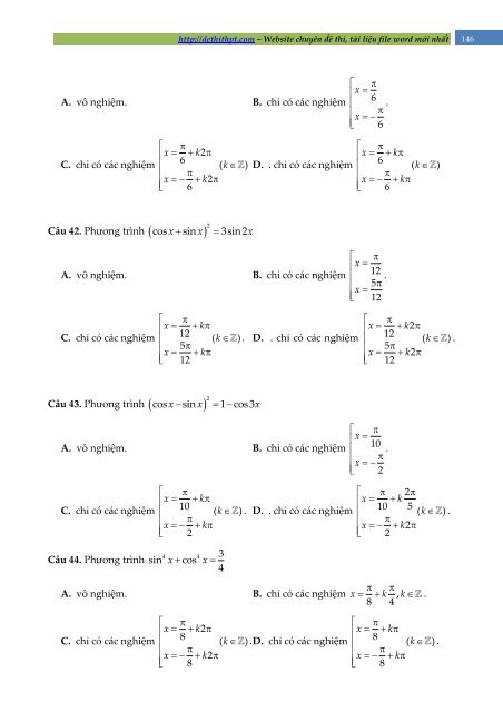 Chuyên đề Lượng giác (Lý thuyết + Bài tập vận dụng có giải) - Thầy Bảo Vương - FULLTEXT (188 trang)