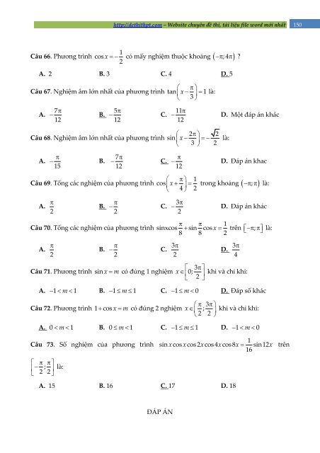 Chuyên đề Lượng giác (Lý thuyết + Bài tập vận dụng có giải) - Thầy Bảo Vương - FULLTEXT (188 trang)