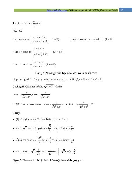 Chuyên đề Lượng giác (Lý thuyết + Bài tập vận dụng có giải) - Thầy Bảo Vương - FULLTEXT (188 trang)