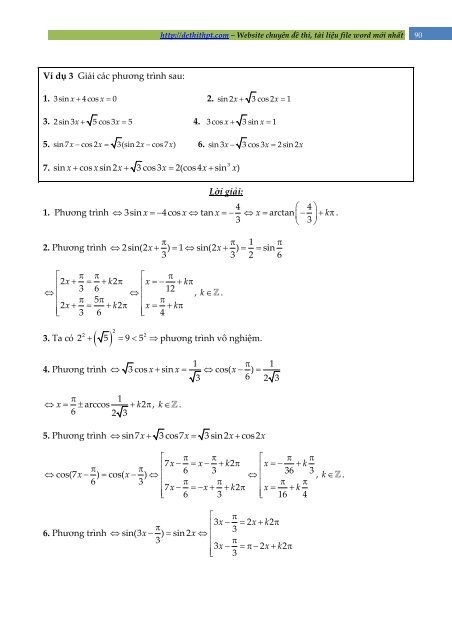 Chuyên đề Lượng giác (Lý thuyết + Bài tập vận dụng có giải) - Thầy Bảo Vương - FULLTEXT (188 trang)