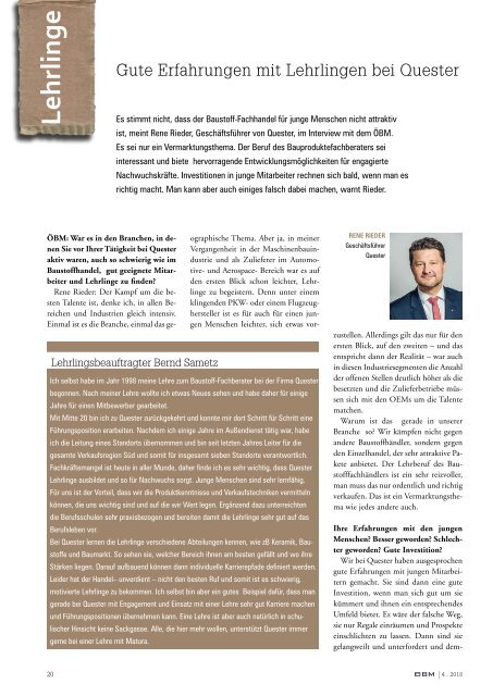 2018-4 OEBM Der Österreichische Baustoffmarkt - BAUDER - macht Dächer sicher