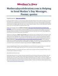 Mothers Day Messages, quotes, poems