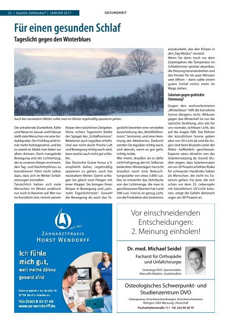 Gazette Zehlendorf Januar 2017