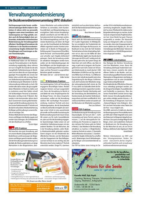 Gazette Steglitz Januar 2017