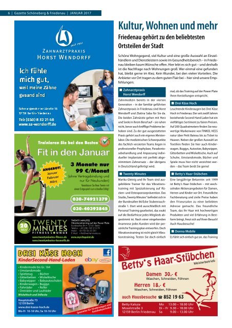 Gazette Schöneberg & Friedenau Januar 2017