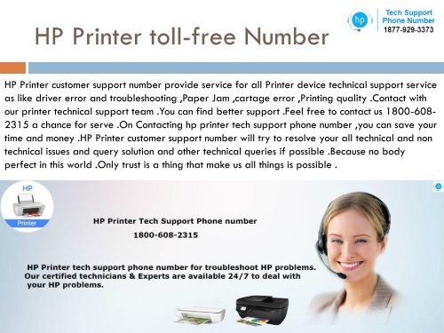 HP Printer 1800-608-2315 Technical Support Number 