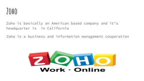 Zoho email password hub