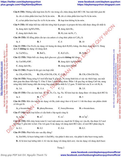 Bộ đề thi thử THPT QG 2018 Các môn TOÁN - LÍ - HÓA Các trường THPT Cả nước CÓ HƯỚNG DẪN GIẢI (Lần 16) [DC24042018]