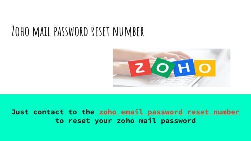 Zoho email password recovery number 1-888-587-9269