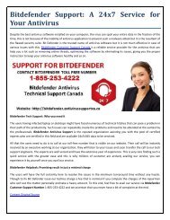 Bitdefender Antivirus Support Canada