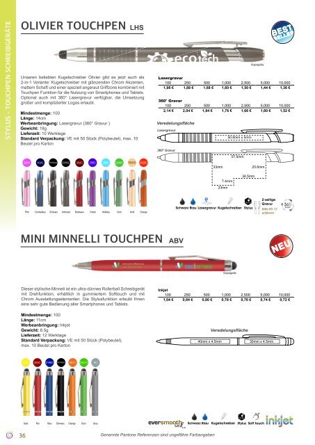 Hochwertige Kugelschreiber-Giveaways mit 4-Farbdruck - Lasergravur - Toepper-Werbung-2018