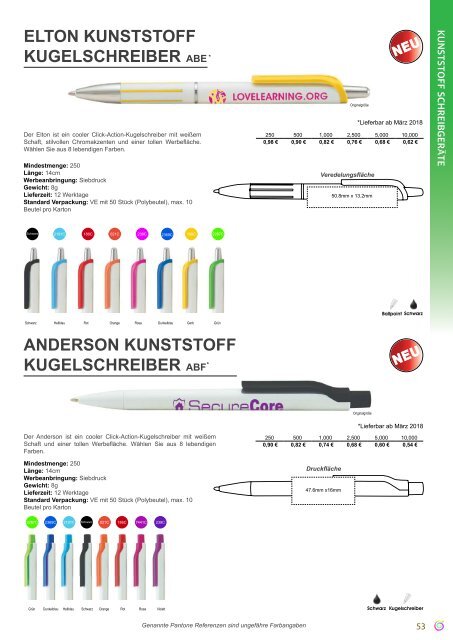 Hochwertige Kugelschreiber-Giveaways mit 4-Farbdruck - Lasergravur - Toepper-Werbung-2018