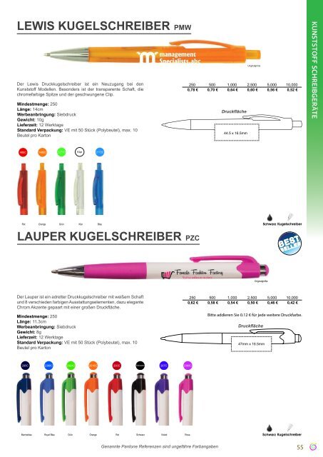 Hochwertige Kugelschreiber-Giveaways mit 4-Farbdruck - Lasergravur - Toepper-Werbung-2018