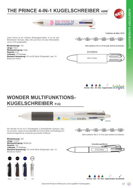 Hochwertige Kugelschreiber-Giveaways mit 4-Farbdruck - Lasergravur - Toepper-Werbung-2018