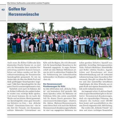    14. Kölner Golfwoche 2018, DAS Magazin