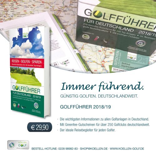    14. Kölner Golfwoche 2018, DAS Magazin