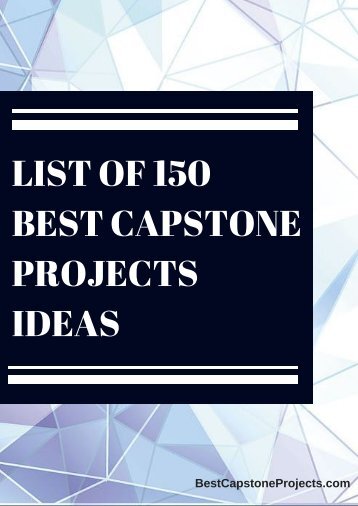 Best Capstone Project Ideas